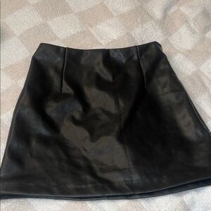 Abercrombie leather skirt with shorts underneath
